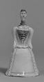 Figure of a lady, Salt-glazed stoneware, British, Staffordshire
