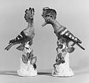 Hoopoe (Wiedehoppe) (one of a pair), Meissen Manufactory German, Hard-paste porcelain, German, Meissen