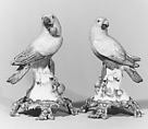 Parrot (one of a pair), Meissen Manufactory  German, Hard-paste porcelain, gilt bronze, German, Meissen