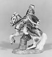 Hussar mounted on white stallion, Meissen Manufactory German, Hard-paste porcelain, German, Meissen