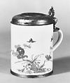 Small tankard, Meissen Manufactory  German, Hard-paste porcelain; gilded silver, German, Meissen