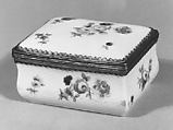 Snuffbox, Royal Porcelain Manufactory Danish, Hard-paste porcelain, silver gilt, Danish, Copenhagen