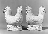 Cockerel, Saint-Cloud factory French, Soft-paste porcelain, French, Saint-Cloud