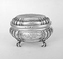 Sugar box with cover, Tobias Remshardt, Silver gilt, German, Augsburg