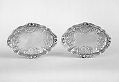 Large oval tray (one of a pair), Johann Martin Satzger I, Silver gilt, German, Augsburg