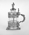 Tankard inset with rock crystal, Silver gilt, rock crystal, Southern German