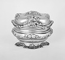 Small oval box, Johann Christian Neuss, Silver gilt, German, Augsburg