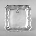 Square dish, Abraham Drentwett IV, Silver, German, Augsburg