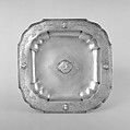 Square salver, Paul Solanier  German, Silver gilt, German, Augsburg