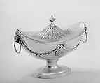 Sauceboat with cover, Elkington & Co. British, Silver on base metal, British, Birmingham, after British, London original