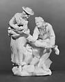 Couple with dog, Capodimonte Porcelain Manufactory Italian, Soft-paste porcelain, Italian, Naples