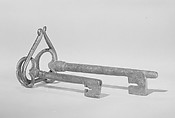 Two keys and key ring, Wrought iron, probably Italian