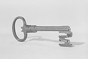 Coffer or chest key, Wrought iron, probably Italian