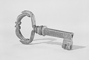 Coffer or chest key, Wrought iron, probably Italian