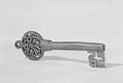 Coffer or chest key, Wrought iron, Italian