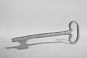 Pin key, Wrought iron, probably Italian