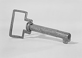 Coffer or chest key, Wrought iron, probably Italian