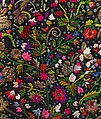Apron, silk, metal, linen, glass, Hungarian