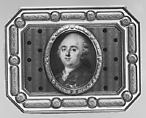 Snuffbox with portrait of Louis XVI (1754–1793), King of France, Attributed to P.M.C., Gold, enamel; ivory, Swiss, possibly Vevey