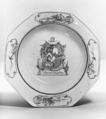 Soup plate, Hard-paste porcelain, Chinese, for Anglo-American market