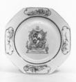 Plate, Hard-paste porcelain, Chinese, for Anglo-American market