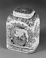 Tea caddy, Tin-glazed earthenware, Dutch, Delft
