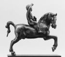 Nude Boy on Horseback, Bronze with dark brown lacquer patina, German
