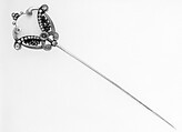 Stickpin, Gold, diamonds, rubies, opal, French