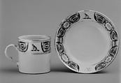 Cup, Hard-paste porcelain, Chinese, for Scottish market