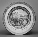 Plate, Hard-paste porcelain, Chinese, for Continental European market