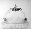 Holy-water stoup, Handle and mounts made by Alfred André (French, 1839–1919), Rock crystal, gold, enamel, French