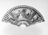 Fan, Ivory, paint, linen, metal, French