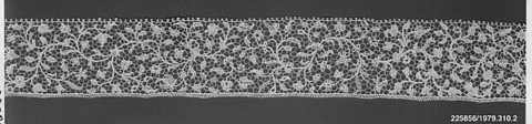 Edging, Linen, needle lace, Point plat, Italian or French