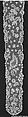 Joined lappets, Needle lace, point d’Alençon, linen, French or Italian, Venice (Burano)