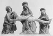 Pietà, Workshop of Giovanni della Robbia (Italian, Florence 1469–1529/30 Florence), Terracotta, painted, Italian, Florence