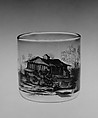 Beaker (Schwarzlot cup), Johann Schaper German, Glass, German, Nuremberg