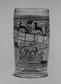 Beaker (Humpen), Glass, enameled, German, Franconia or Thuringia