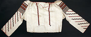 Blouse, cotton, glass, Romanian