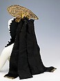 Headdress, metal, silk, cotton, German (Bavarian)