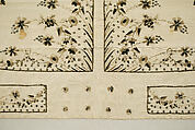 Waistcoat panel, silk, metal sequins, French