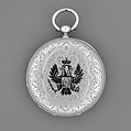 Watch with a portrait of Alexander II, czar of Russia (r. 1855–81), Watchmaker: H. Maret, Case of gold and enamel; jeweled movement, with temperature-compensated balance and Swiss lever escapement, Swiss, Geneva
