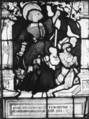 St. George standing behind kneeling donor, Jorig Baumgartner, and his family (one of a pair), Painted by Hans Wertinger (German, Landschut ca. 1465–1533 Landshut), Stained glass, German