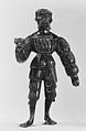 Two Landsknechts, Bronze, with natural brown patina, and remains of black lacquer, German, probably Nuremberg