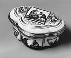 Snuffbox, Doccia Porcelain Manufactory (Italian, 1737–1896), Hard-paste porcelain, gold, Italian, Florence