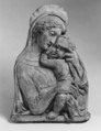 Madonna and Child, After a model by Donatello (Italian, Florence ca. 1386–1466 Florence)  , and made by his Workshop, Terracotta, polychromed, Italian, Florence