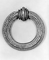 Ring handle (one of a pair), Wrought iron, Spanish
