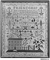 Embroidered sampler, Harriott Cates (born ca. 1817), Embroidered silk on wool, British