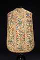 Chasuble, Silk, metal, probably Portuguese