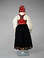 Ensemble, wool, cotton, metal, Swedish