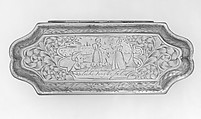 Tobacco box, Brass and copper, Flemish